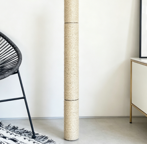 Wall-Mounted Sisal Cat Scratcher — Space-Saving Home Accessory for Claw Sharpening